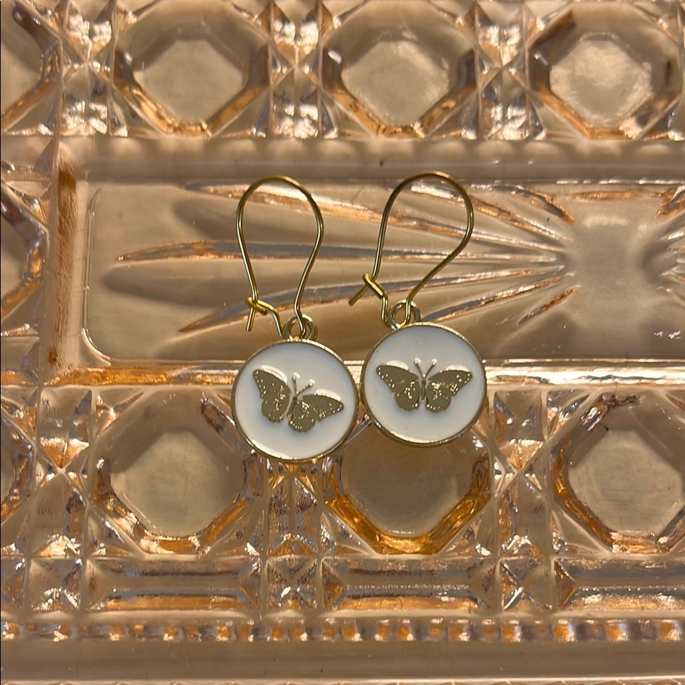 Gold Butterfly Earrings